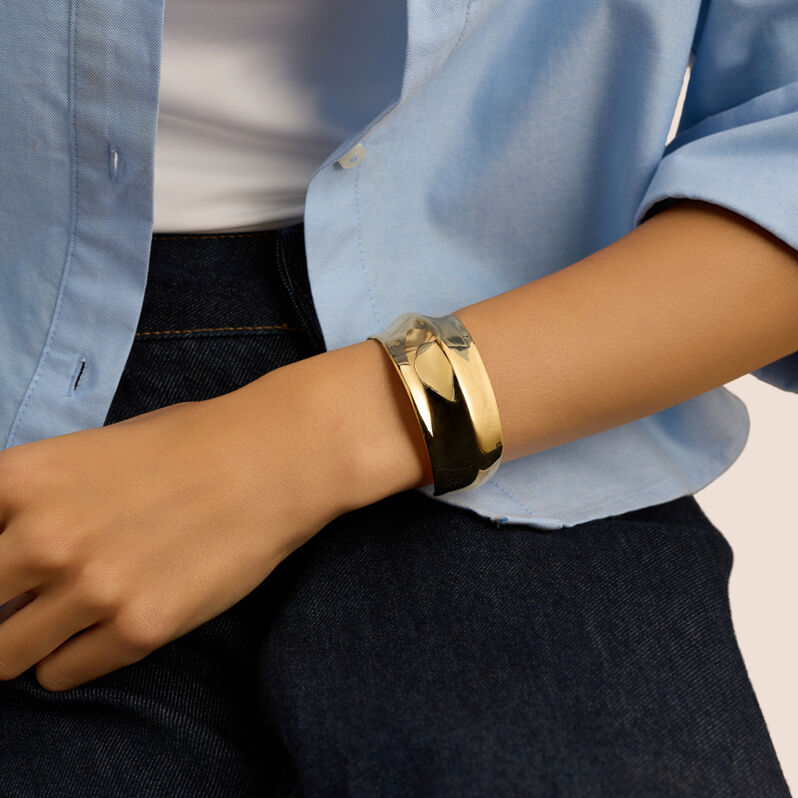 Bangle Radiance Acciaio Dorato - Bracciali Rigidi Donna | Stroili