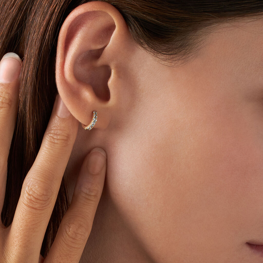 Orecchini A Cerchio Toujours Oro Giallo Cubic Zirconia - Orecchini a Cerchio Donna | Stroili