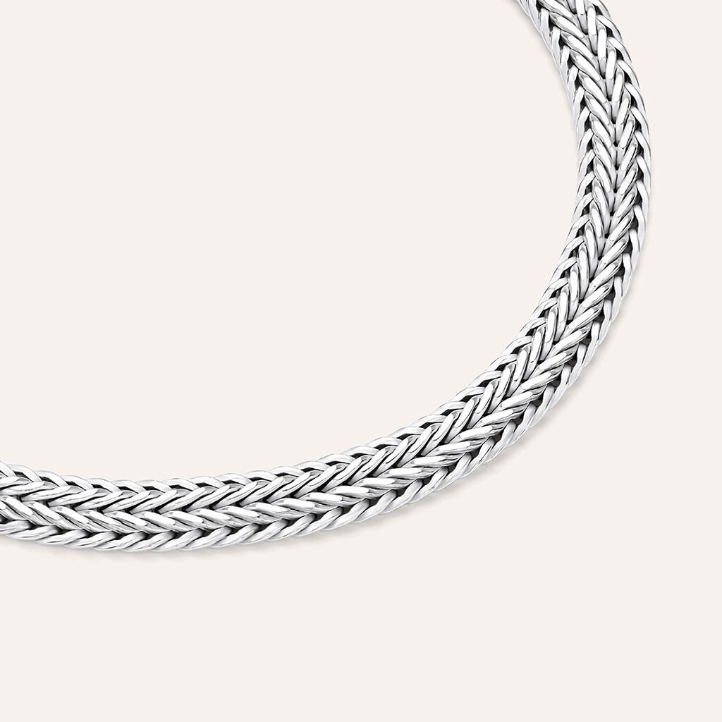 Bracciale Catena Gentleman Argento Rodiato