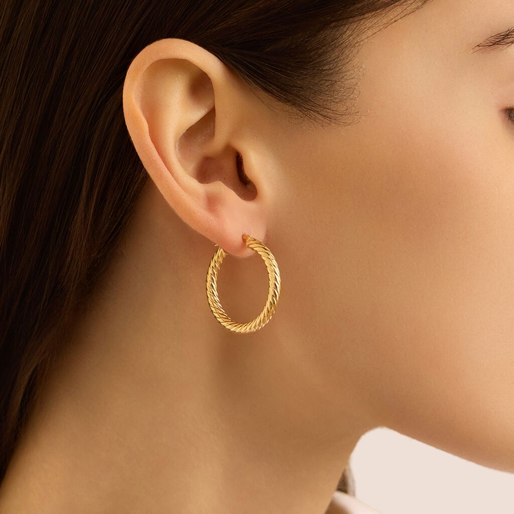 Orecchini A Cerchio Gold Essence Oro Giallo