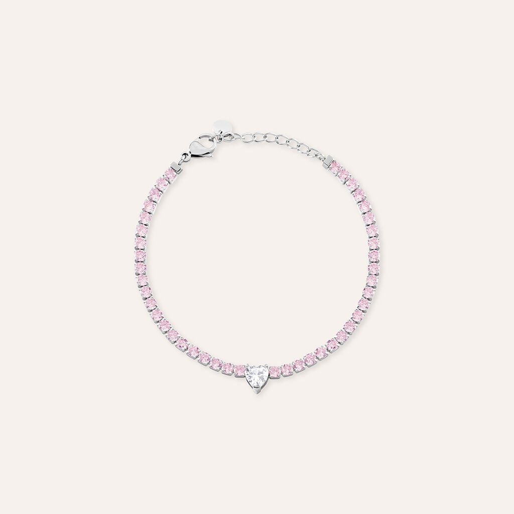 Bracciale Tennis Aura Acciaio Cristallo