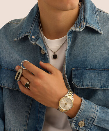 Anello Chevalier Man Code Acciaio Onice