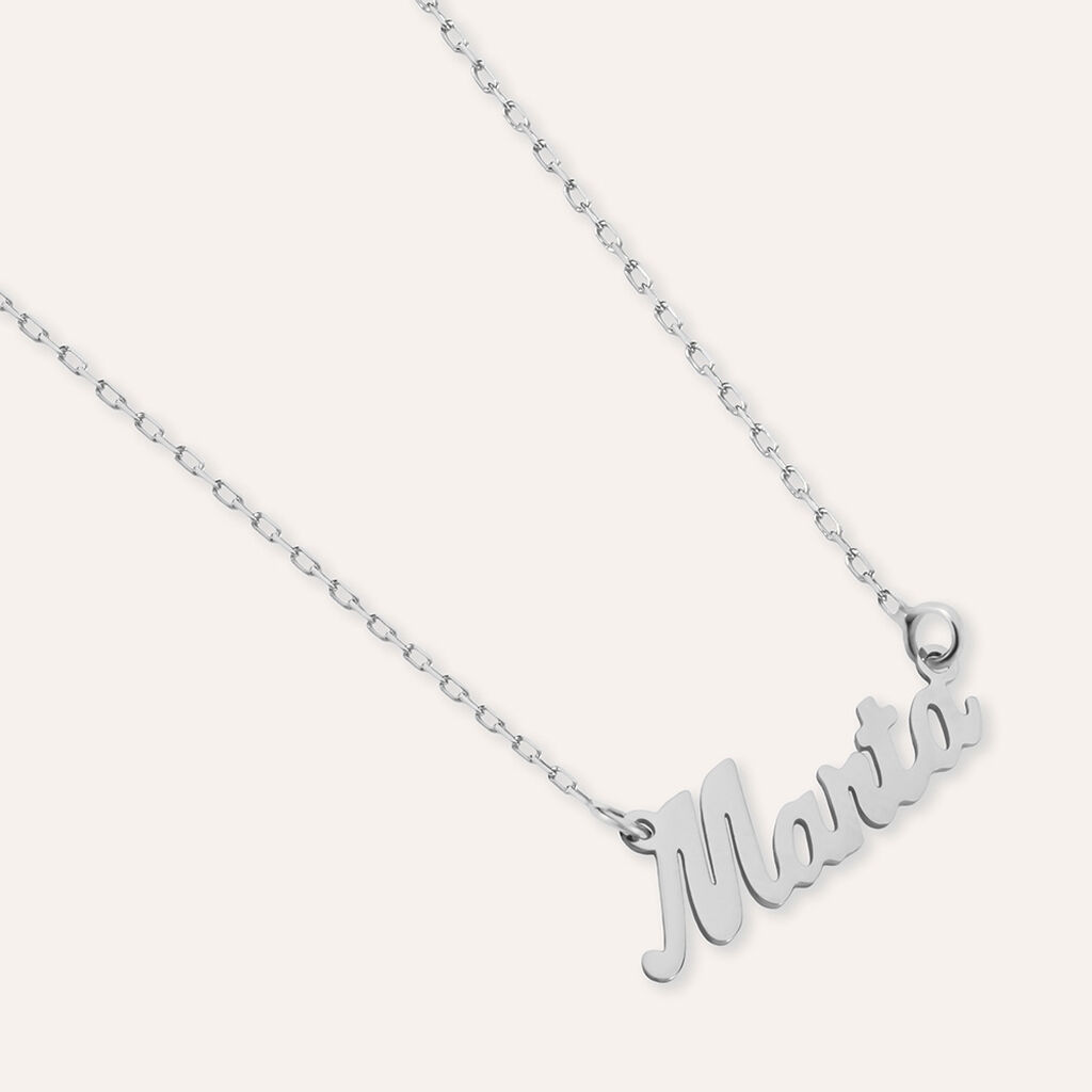 Collana Marta Gold Names Oro Bianco