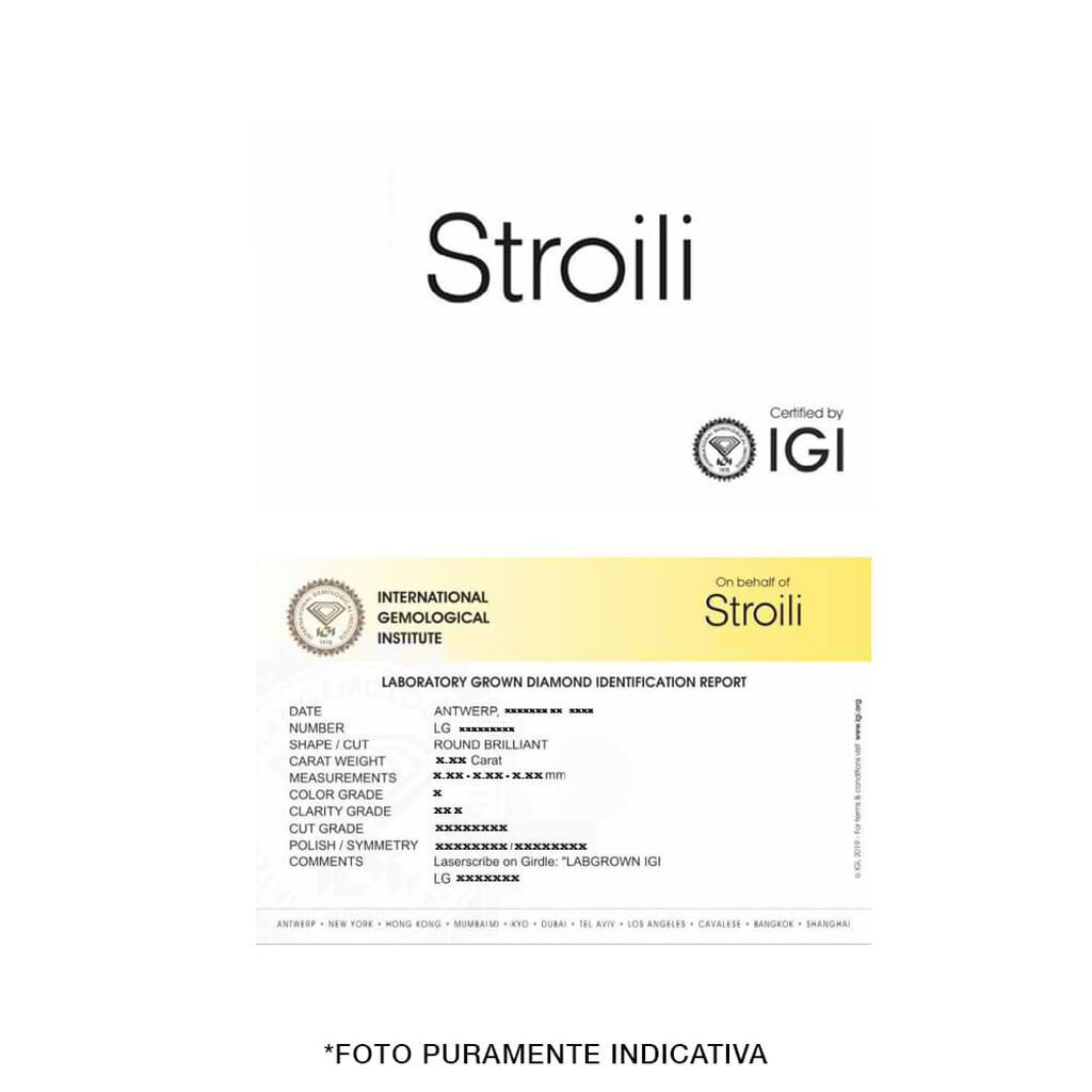 Anello Solitario Diamade Oro Bianco Diamante Lab-Grown - Anelli con Pietre Donna | Stroili