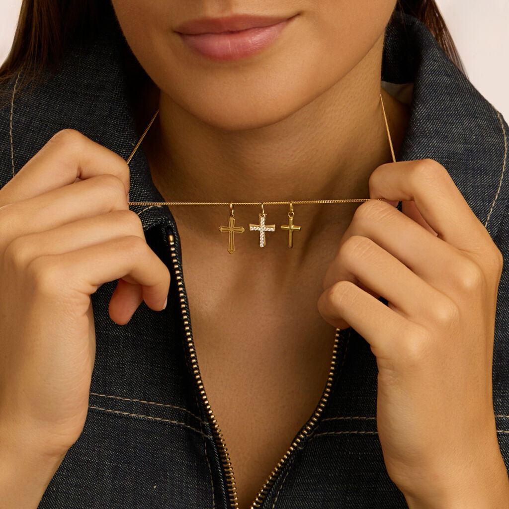 Pendente Holy Oro Giallo Cubic Zirconia