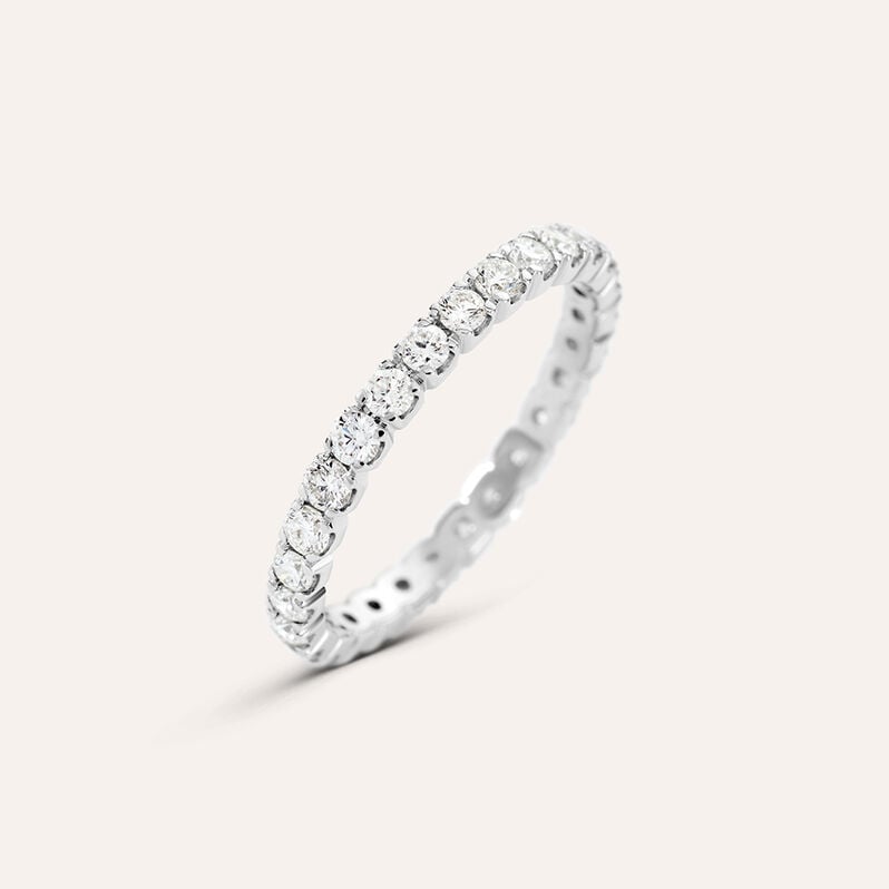 Anello Eternity Firmamenti Oro Bianco Diamante - Anelli Eternity Donna | Stroili