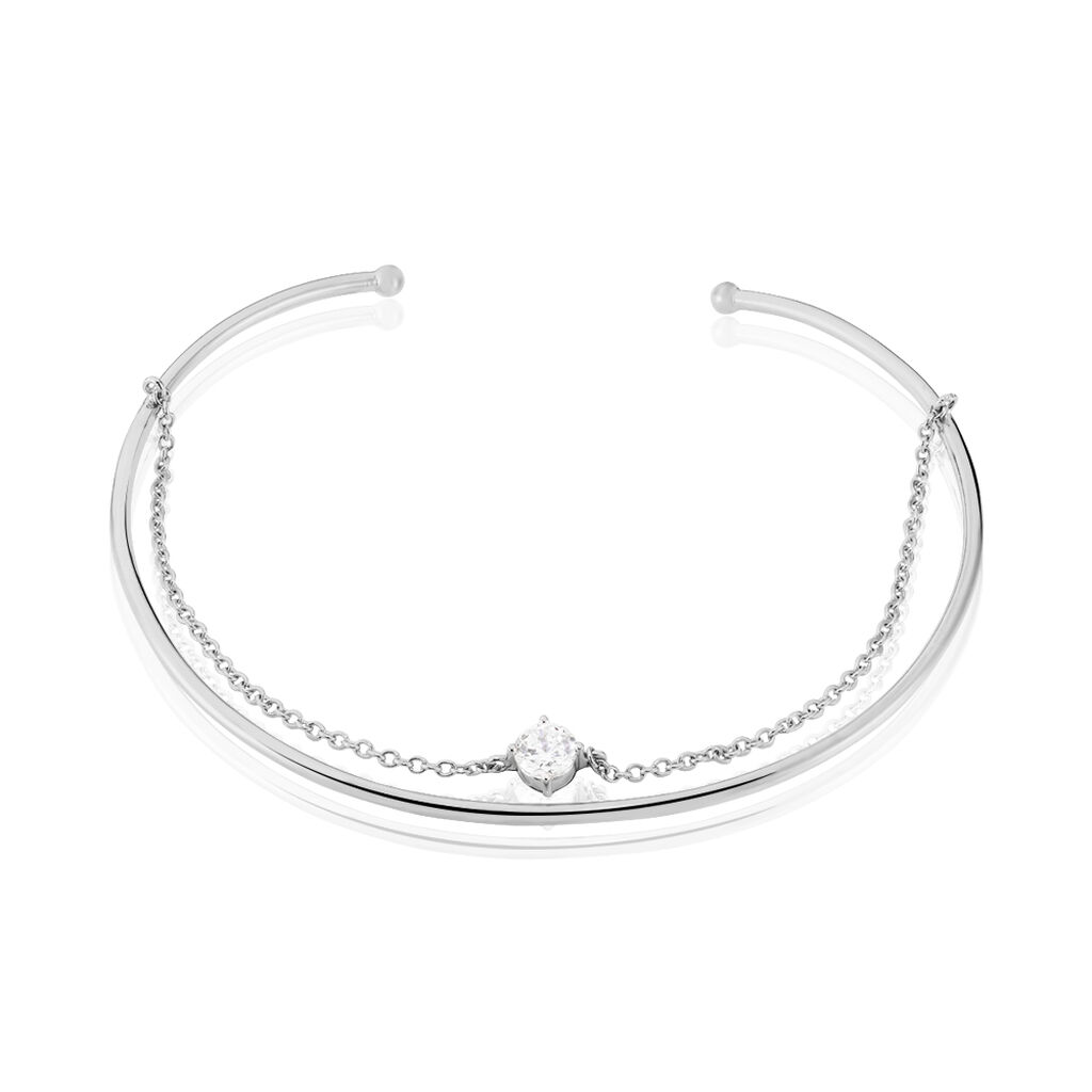 Bangle Silver Elegance Argento Rodiato Cubic Zirconia - Bracciali Rigidi Donna | Stroili