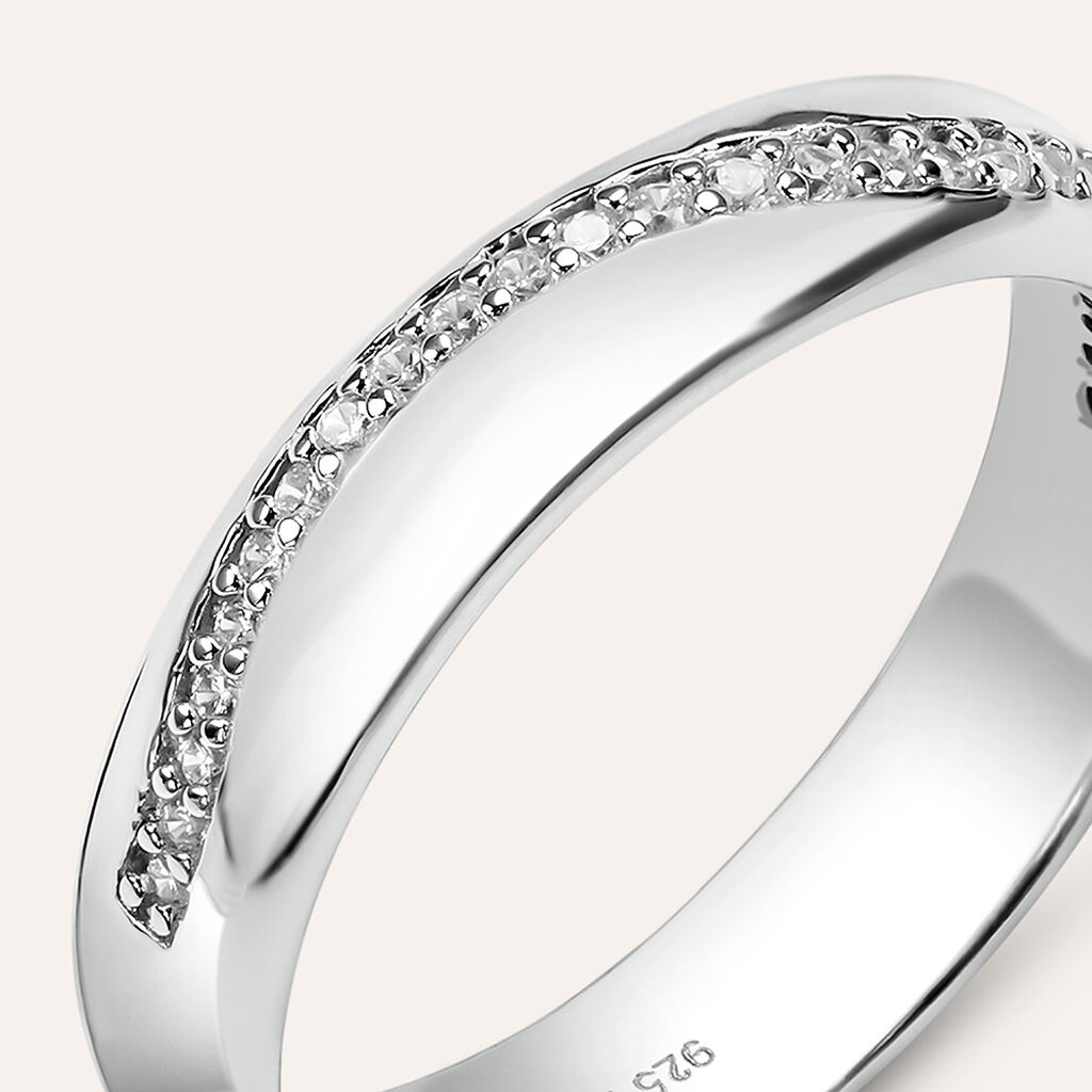 Anello Fedina Silver Collection Argento Rodiato Cubic Zirconia - Anelli con Pietre Donna | Stroili