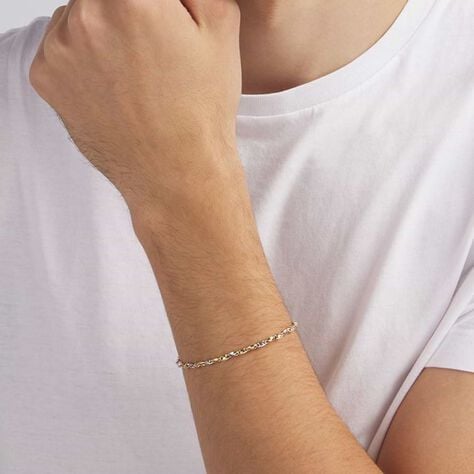 Bracciale Catena Oro Uomo Oro Bicolore - Bracciali Uomo | Stroili