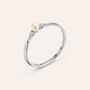 Anello Solitario Gabrielle Oro Bianco Perla D'Acqua Dolce Cubic Zirconia