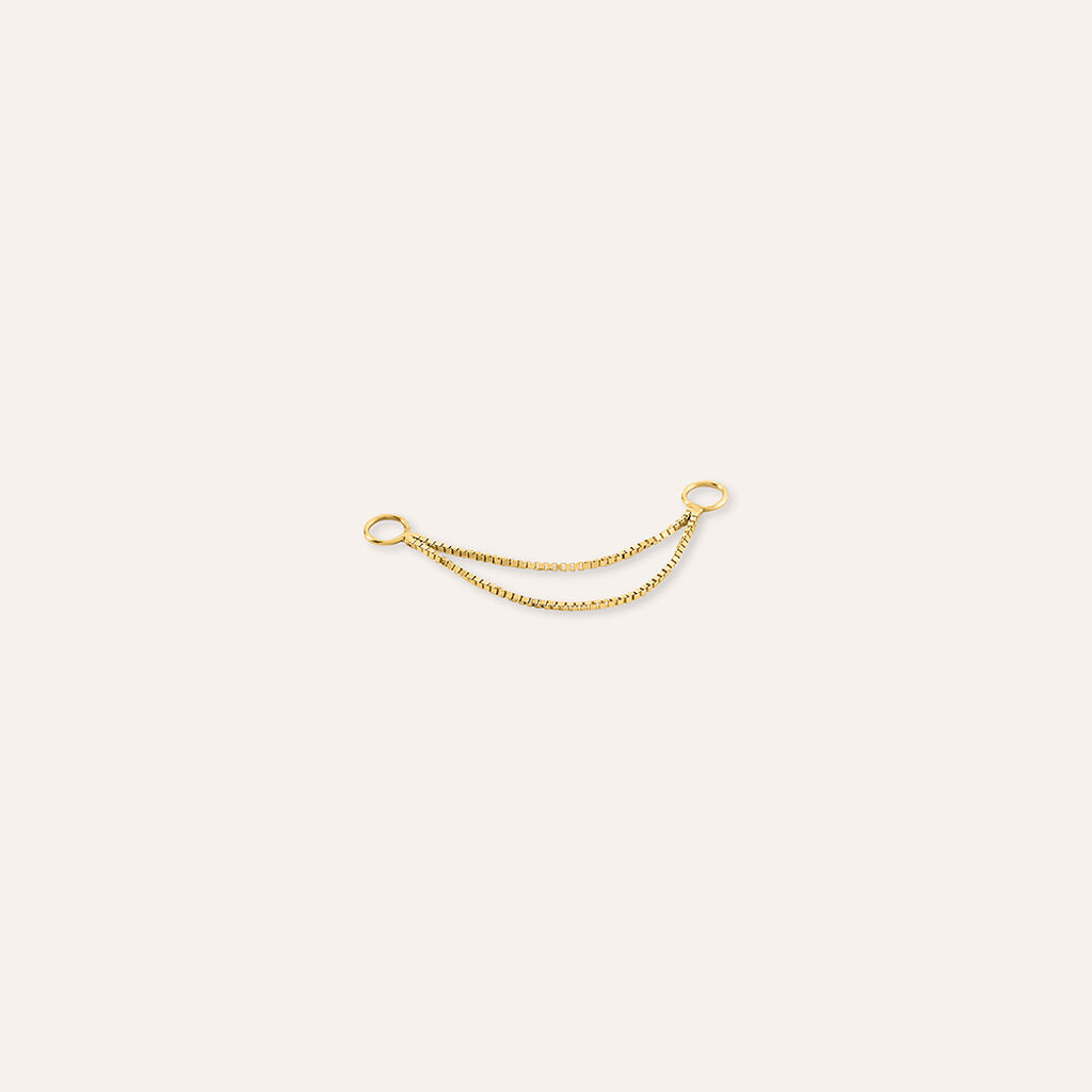 Doppia Catenina Veneziana per Piercing Bon Ton Oro Giallo 2.5cm