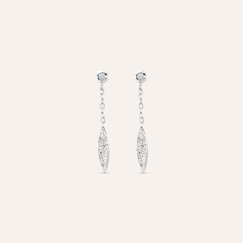 Orecchini Pendenti Crystal Gold Oro Bianco Cristallo - Orecchini Pendenti Donna | Stroili