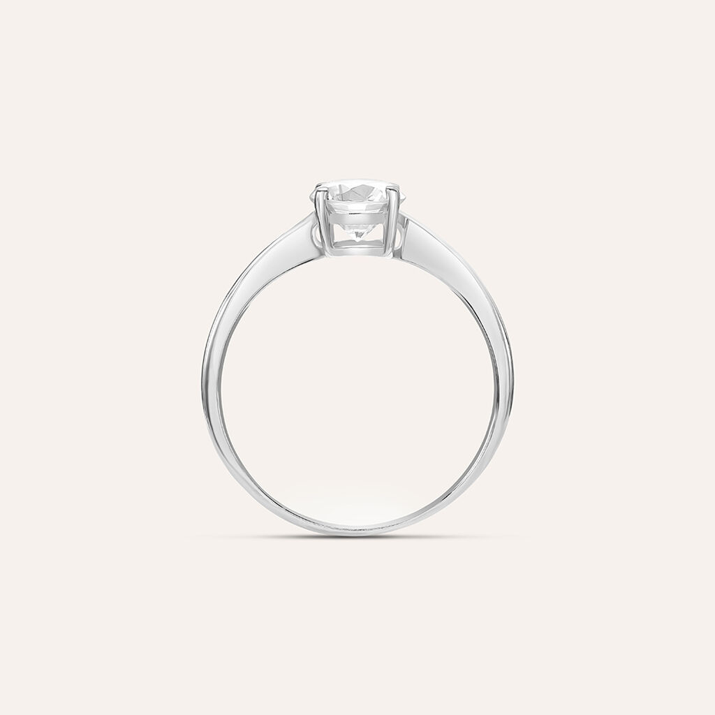Anello Solitario Claire Oro Bianco Cubic Zirconia - Anelli con Pietre Donna | Stroili