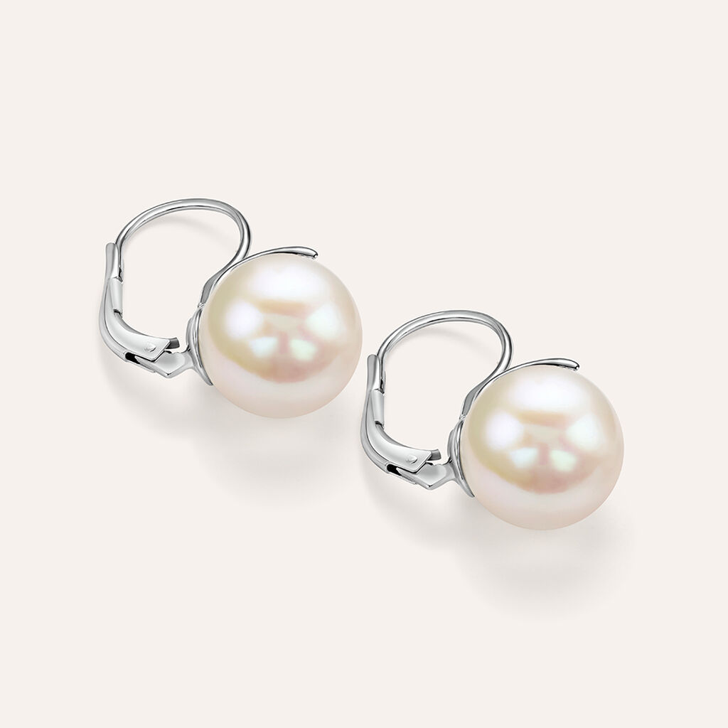 Orecchini Pendenti Silver Pearls Argento Rodiato Perla sintetica Cubic Zirconia