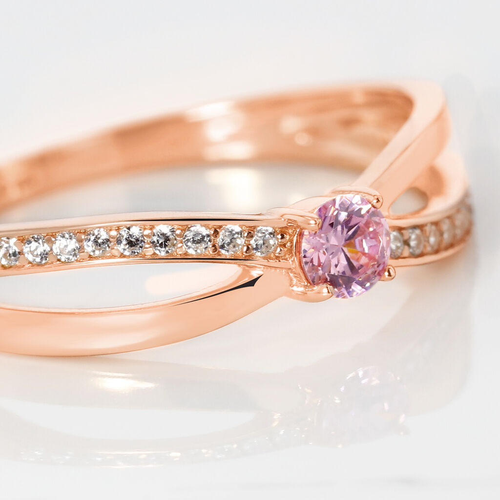 Anello Silver Rainbow Argento Rosa Cubic Zirconia