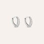 Orecchini A Cerchio Silver Shine Argento Rodiato Cubic Zirconia