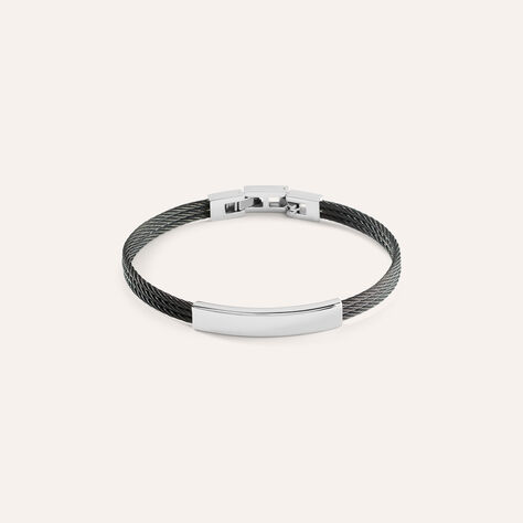 Bracciale Con Targhetta Man Code Acciaio Bicolore - Bracciali con Incisione Uomo | Stroili