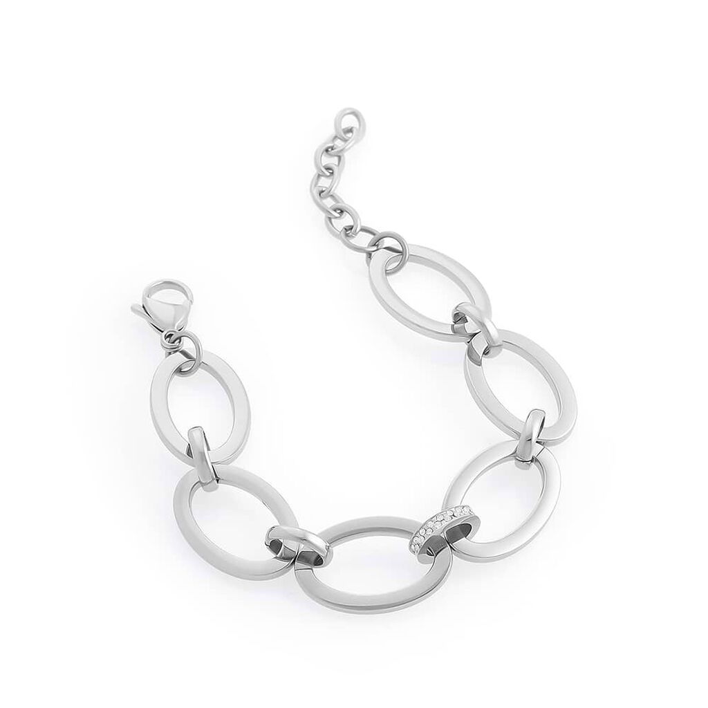 Bracciale Catena Lady Code Acciaio Cristallo - Bracciali Donna | Stroili