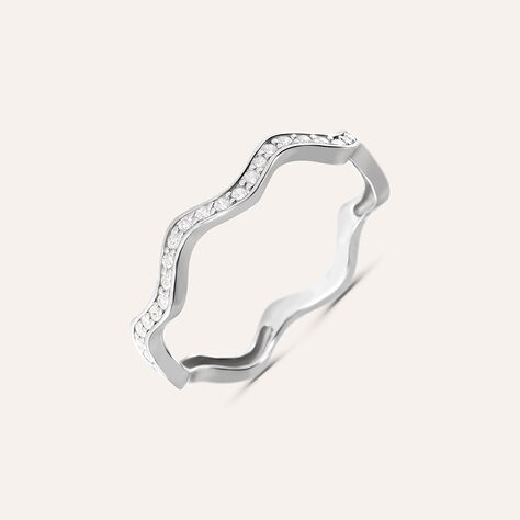 Anello Semi-eternity Silver Shine Argento Rodiato Cubic Zirconia - Anelli con Pietre Donna | Stroili