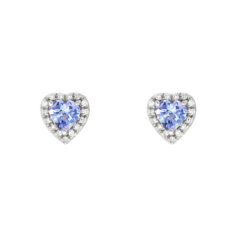 Orecchini Lobo Jasmine Oro Bianco Tanzanite Diamante - Orecchini a Lobo Donna | Stroili