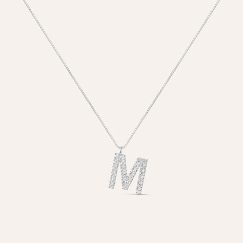 Collana Diamond Letters Oro Bianco Diamante - Collane Donna | Stroili