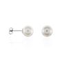 Orecchini Lobo Silver Pearls Argento Rodiato Perla sintentica