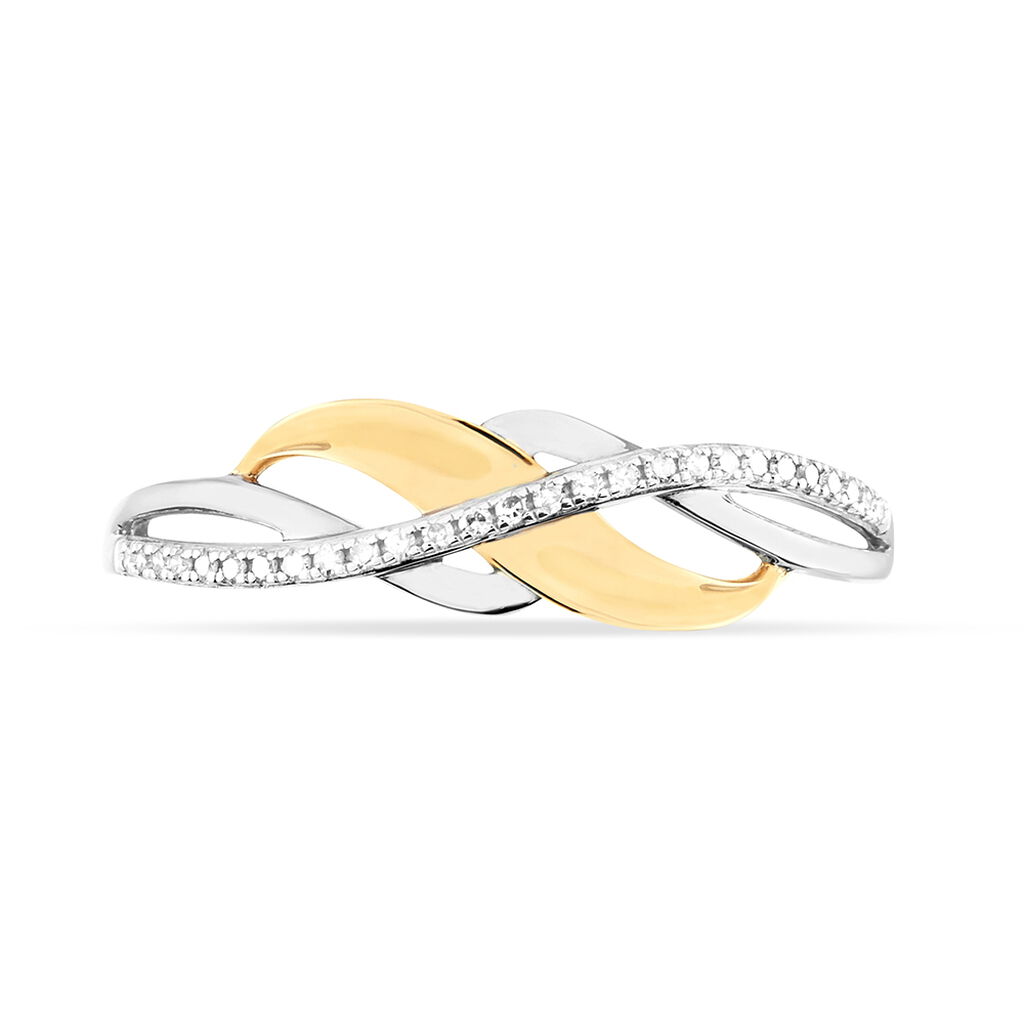 Anello Fascia Sophia Oro Bicolore Diamante - Anelli con Pietre Donna | Stroili