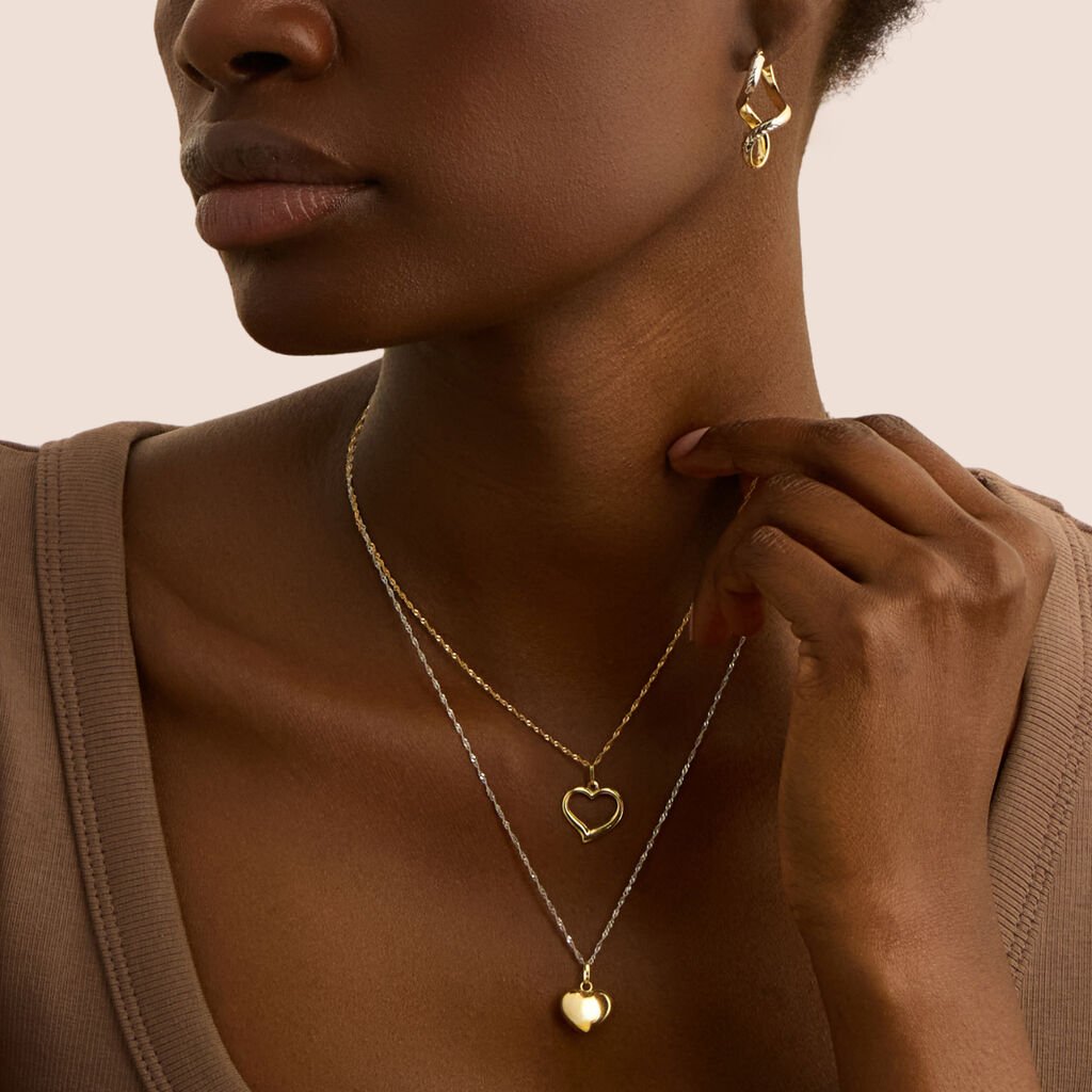 Orecchini A Cerchio Golden Lover Oro Bicolore