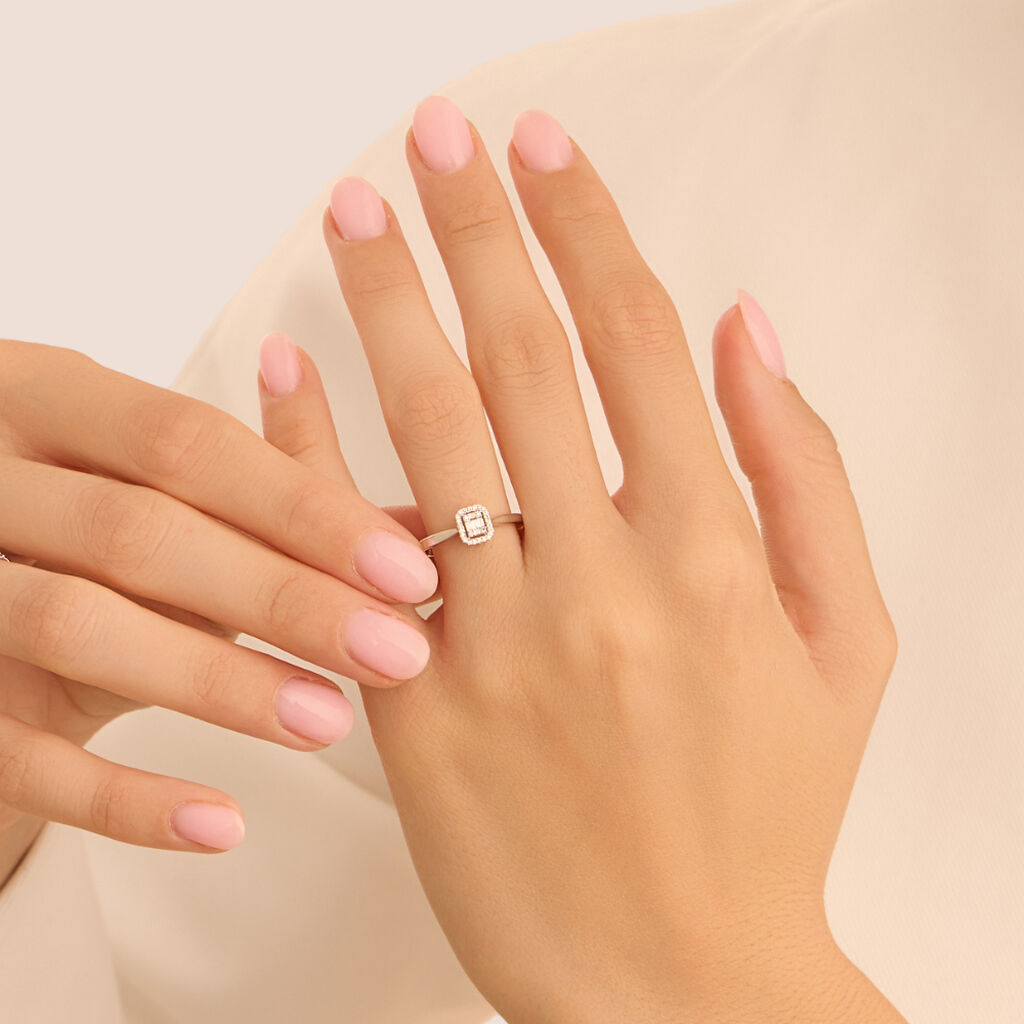 Anello Solitario Sophia Oro Bianco Diamante