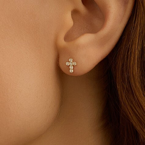 Orecchini Lobo Bon Ton Oro Giallo Cubic Zirconia - Gioielli Donna | Stroili