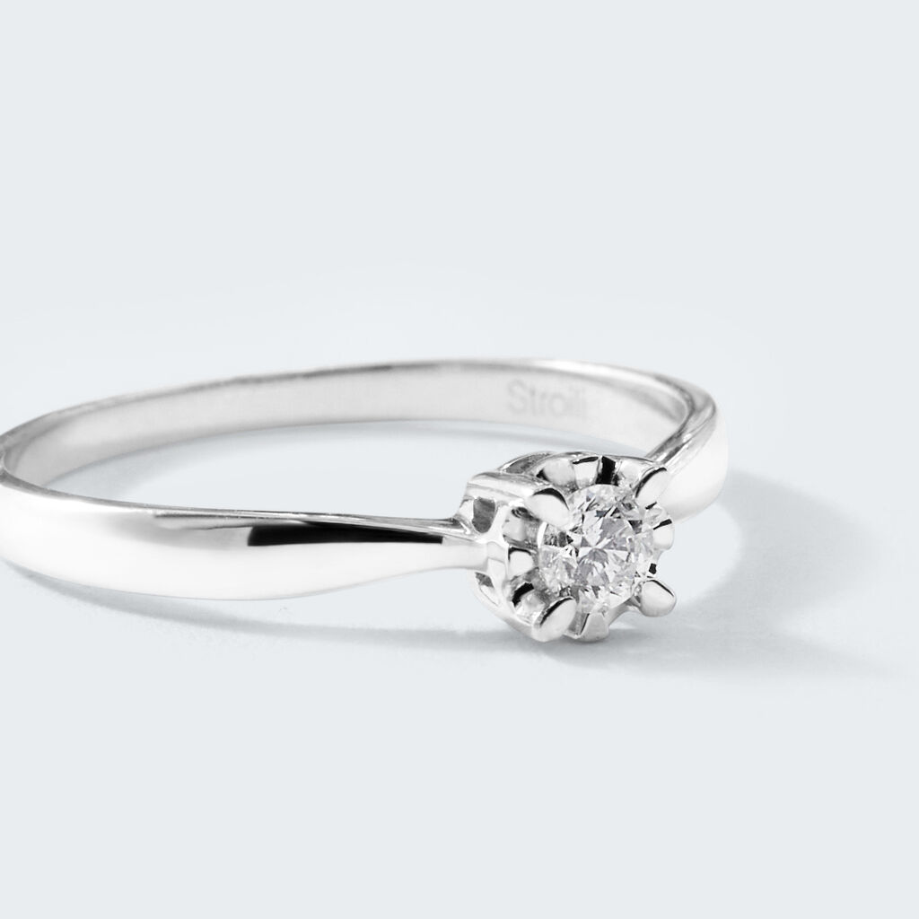 Anello Solitario Diamazing Oro Bianco Diamante - Anelli con Pietre Donna | Stroili