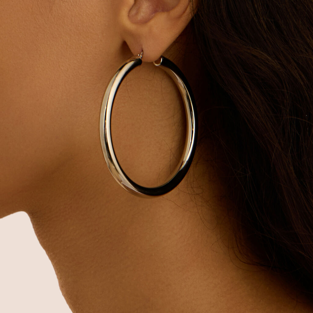 Orecchini A Cerchio Moonlight Acciaio