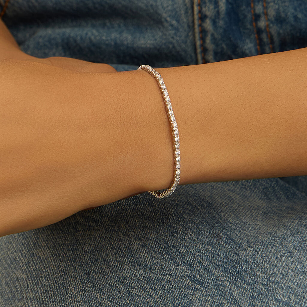 Bracciale Tennis Diamade Oro Bianco Diamante Lab-Grown
