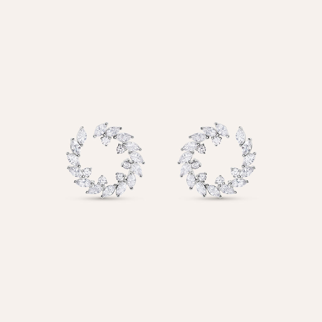 Orecchini Lobo Red Carpet Argento Rodiato Cubic Zirconia