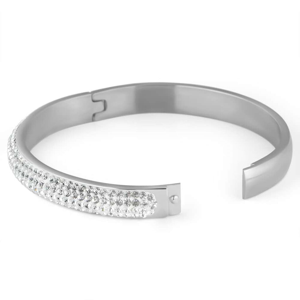 Bangle Lady Phantasya Acciaio Cristallo - Bracciali Rigidi Donna | Stroili