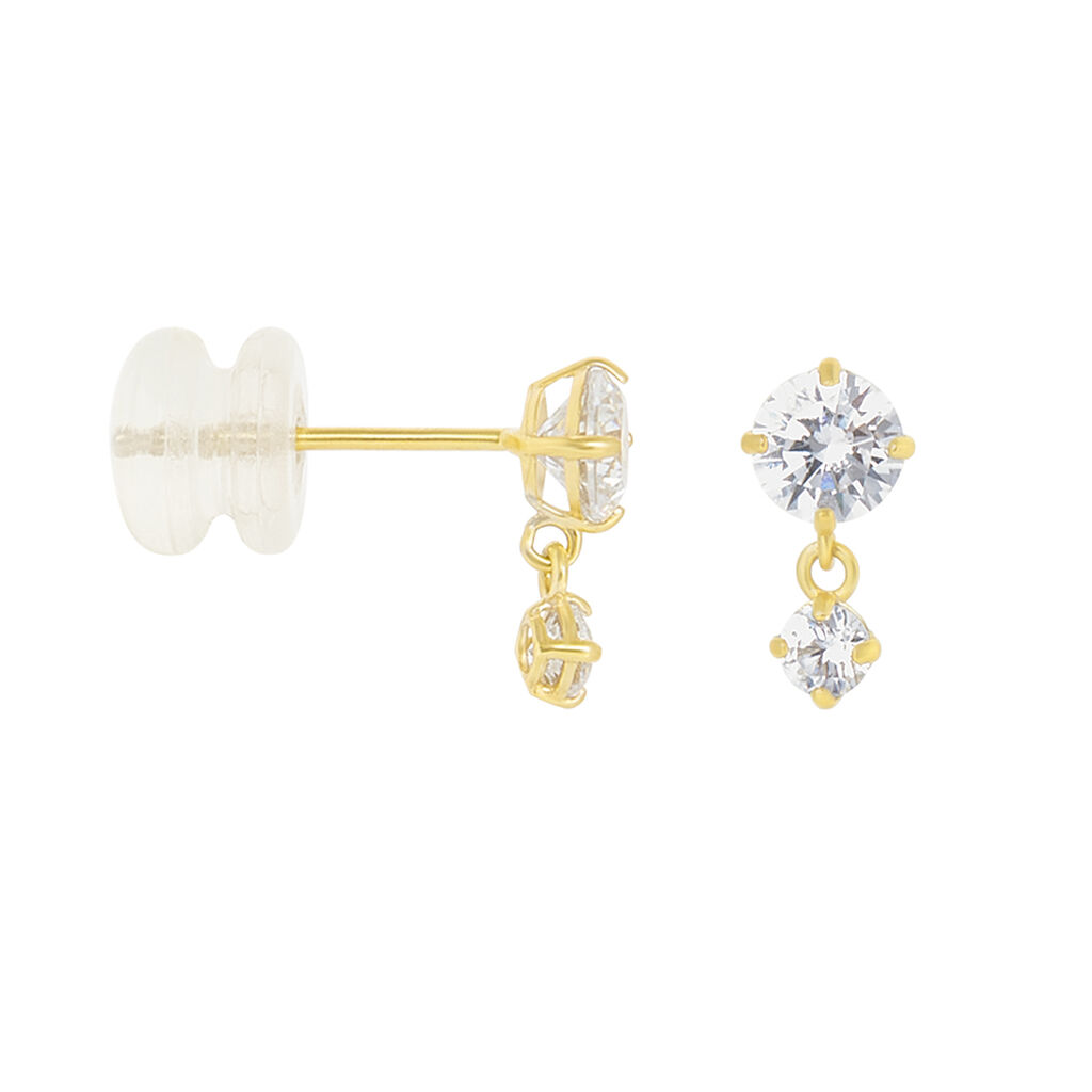Orecchini Lobo Doppio Punto Luce Bon Ton Oro Giallo Cubic Zirconia - Orecchini a Lobo Donna | Stroili