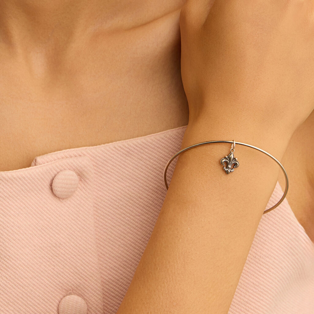 Pendente Saluti&Baci Giglio Love Beats Argento Rodiato