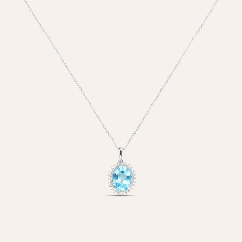 Collana Amélie Oro Bianco Topazio Cubic Zirconia - Collane Donna | Stroili