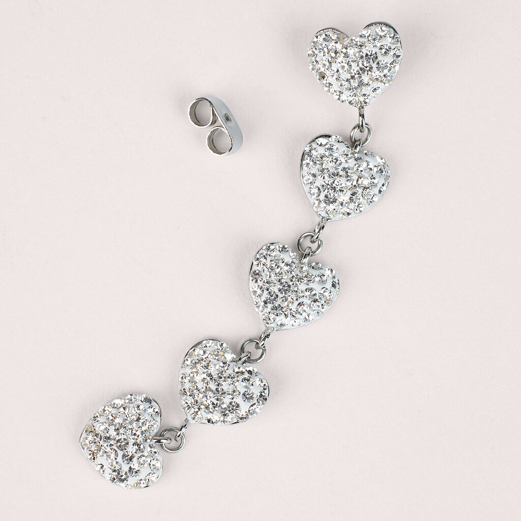 Orecchini Pendenti Aura Acciaio Cristallo