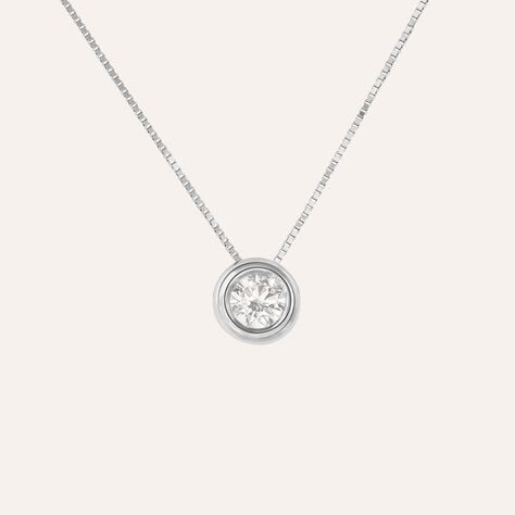 Collana Punto Luce Diamade Oro Bianco Diamante Lab-Grown - Collane Punto Luce Donna | Stroili