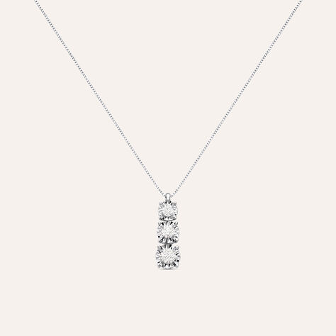 Collana Trilogy Diamotion Oro Bianco Diamante - Collane Donna | Stroili