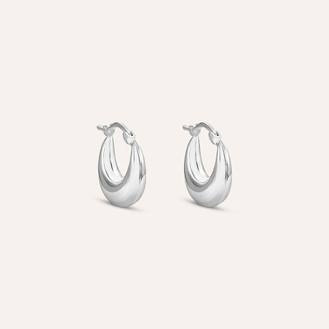 Orecchini A Cerchio Silver Collection Argento Rodiato - Orecchini a Cerchio Donna | Stroili