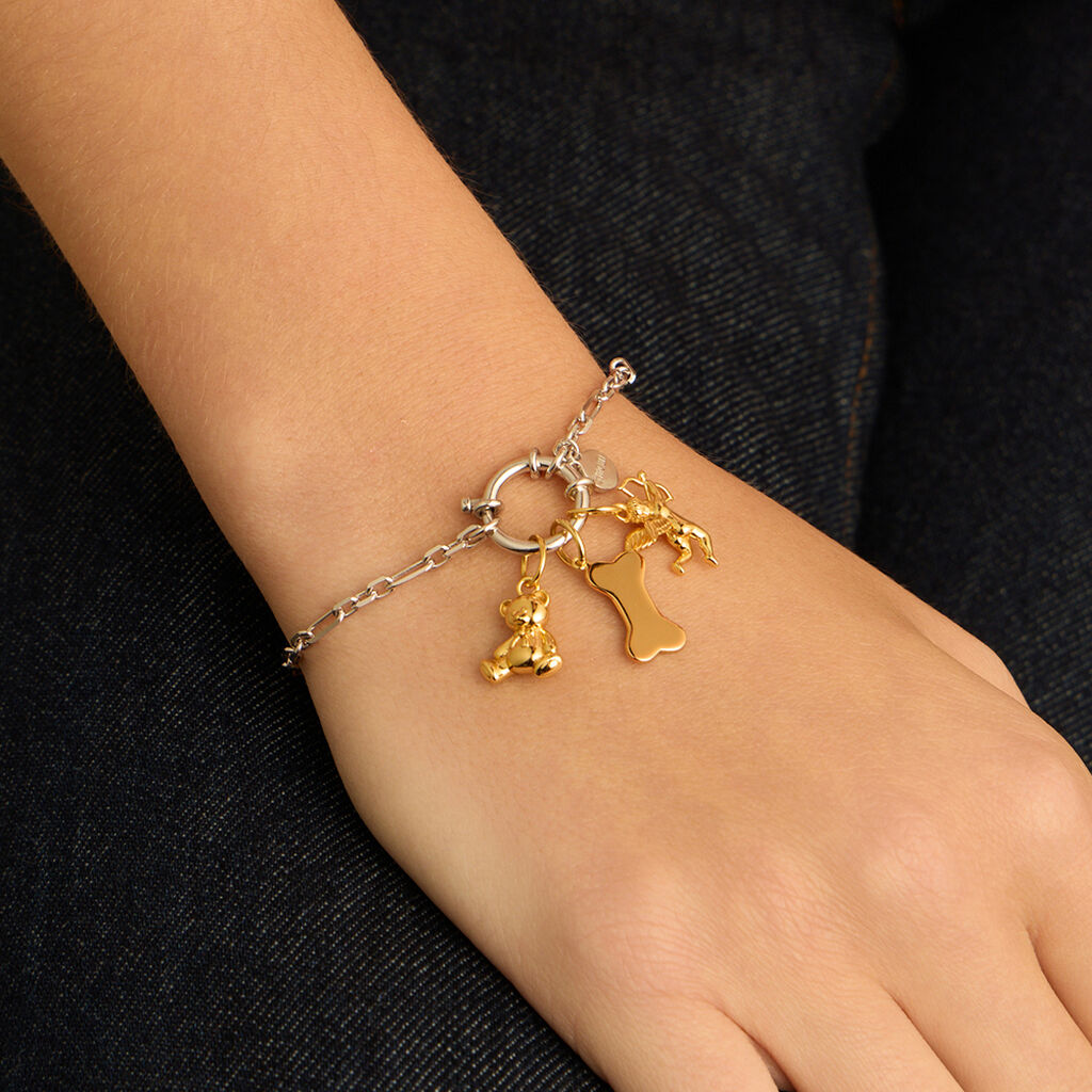 Pendente Love Beats Argento Dorato