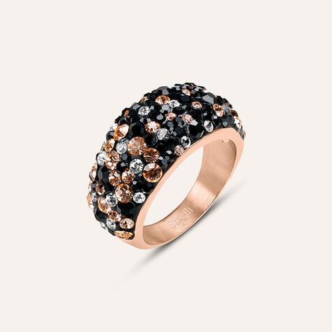 Anello Fascia Lady Phantasya Acciaio Rosa Cristallo - Anelli con Pietre Donna | Stroili