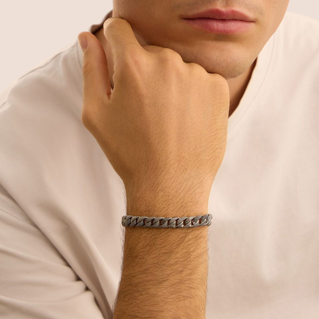 Orecchini Lobo Man Code Acciaio Nero