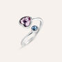 Anello Contrarie Violet Ottone Cristallo