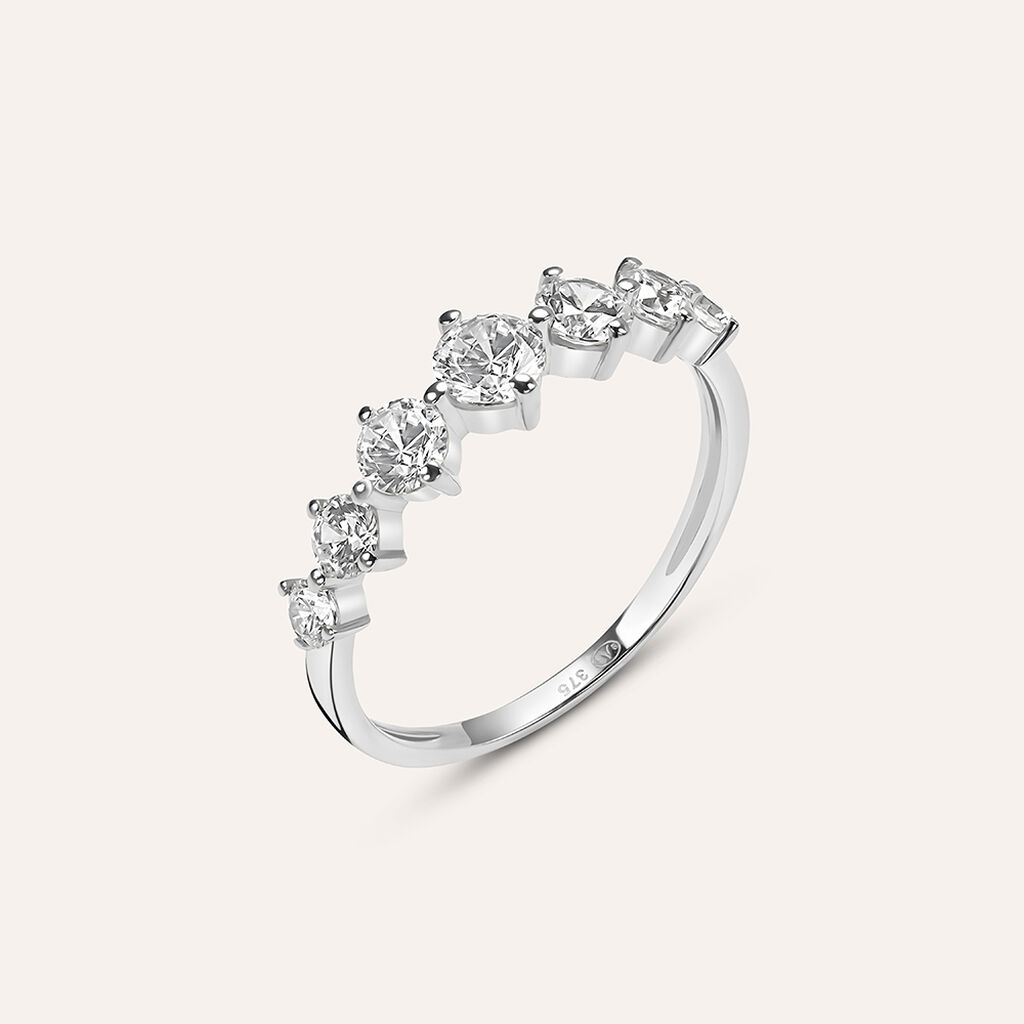 Anello Riviere Claire Oro Bianco Cubic Zirconia - Anelli Riviere Donna | Stroili
