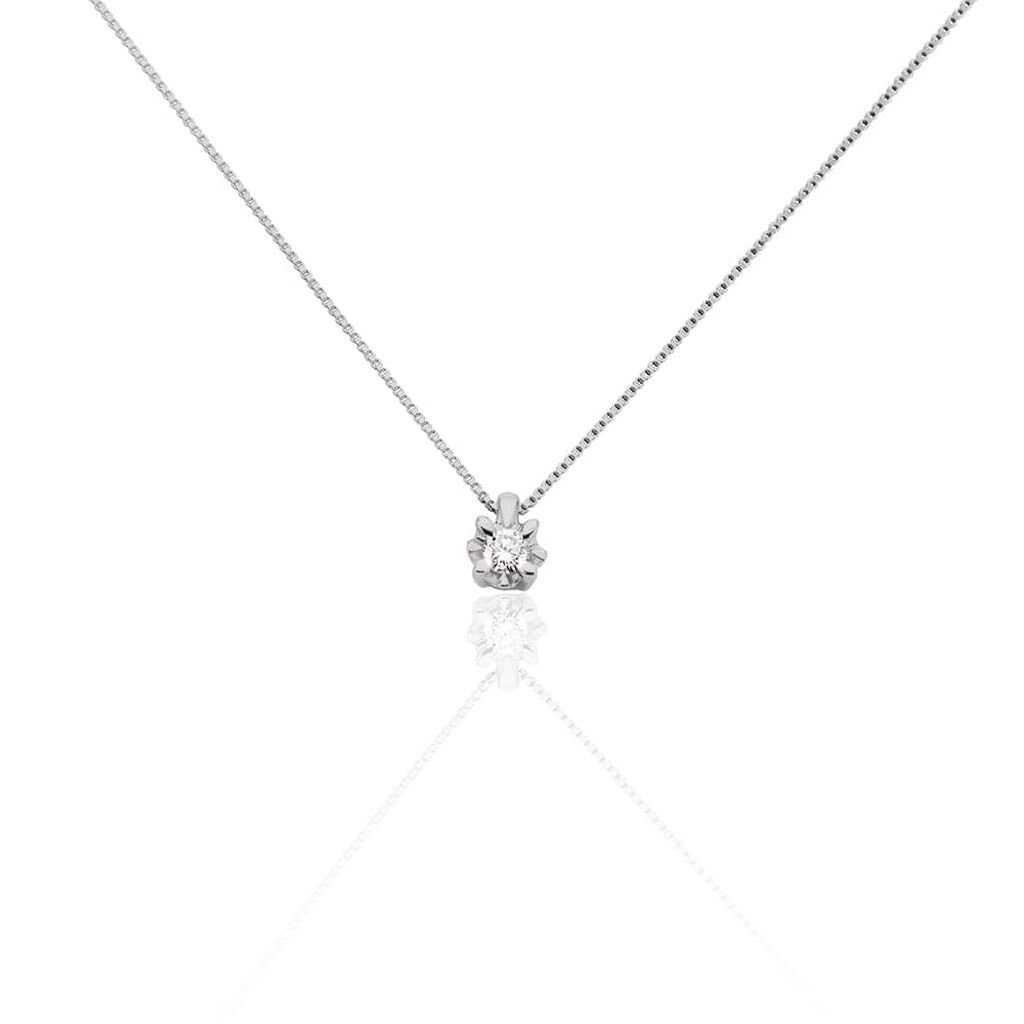 Collana Punto Luce Diamazing Oro Bianco Diamante