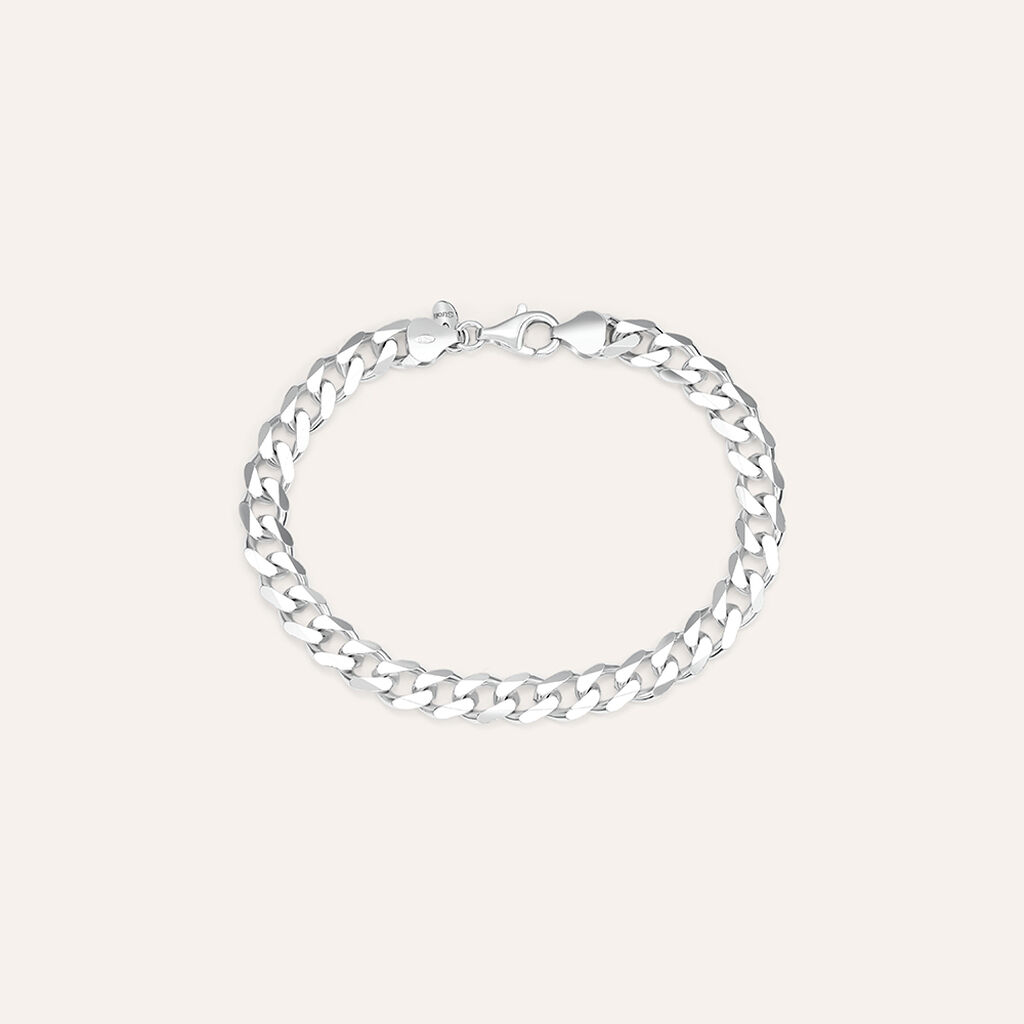 Bracciale Catena Gentleman Argento Rodiato