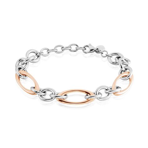 Bracciale Catena Sunrise Acciaio Bicolore Bianco / Rosa - Bracciali Donna | Stroili